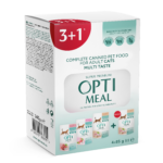 OPTIMEAL ™. Повнораціонний консервований корм для дорослих котів (3+1), 0,34 кг