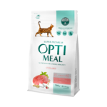 OPTIMEAL™. Повнораціонний сухий корм для стерилізованих кішок та кастрованих котів - з високим вмістом яловичини та сорго