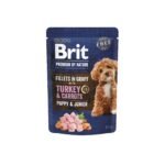 Корм вологий Brit Premium Fillets in Gravy Turkey and Carrots Puppy д/цуценят малих порід філе в соусі індичка і морква 85 г