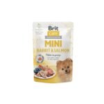 Корм вологий Brit Care Mini для дорослих собак мініатюрних порід філе з кроликом та лососем в соусі 85 г