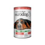 Корм вологий EuroDog Beef для собак шматочки в желе з яловичиною 415 г