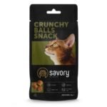 Хрумкі ласощі Savory Cats Snacks Crunchy Balls для дорослих вибагливих котів, кульки з котячою м ятою, 60 г