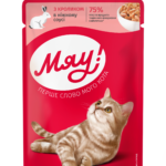 Мяу - вологий корм для дорослих котів з кроликом в ніжному соусі