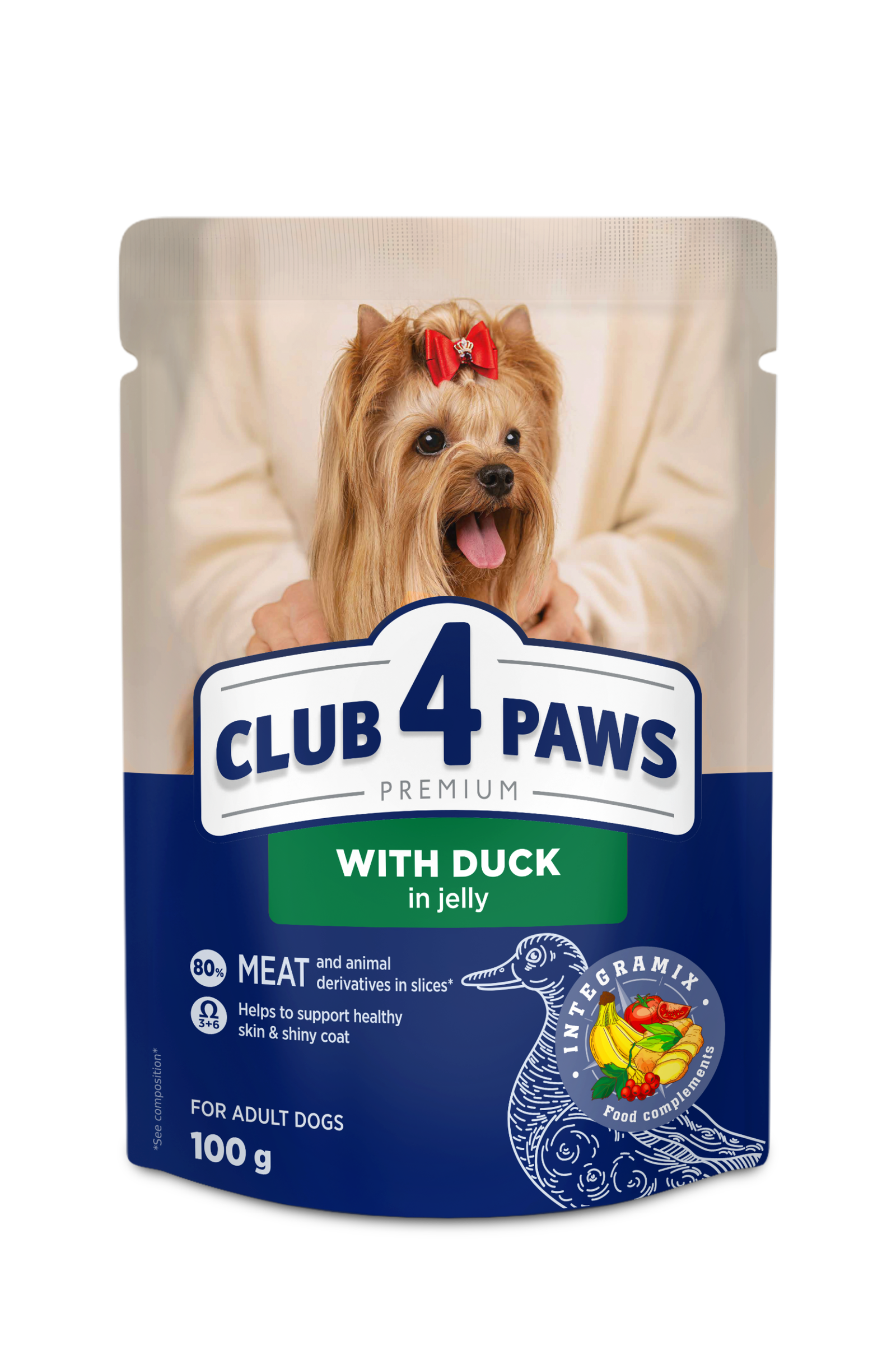 C4P_smallbreeds_duck C4Р Premium пауч качка в желе для собак - Зображення 1