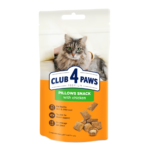 CLUB 4 PAWS Преміум подушечки для дорослих котів з куркою. Додатковий корм