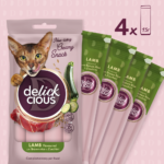 DELICKCIOUS™ кремові ласощі – ягня з додаванням коричневого рису та цукіні. Додатковий корм для котів - Зображення 8