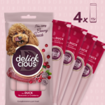 DELICKCIOUS™ кремові ласощі – з качкою та додаванням журавлини. Додатковий корм для собак - Зображення 2