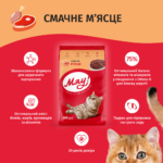 МЯУ -  сухий корм з м'ясом для дорослих котів - Зображення 2