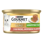 GOURMET Gold®. Шматочки в паштеті. З качкою, морквою та шпинатом
