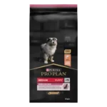 PRO PLAN®. Сухий повнораціонний корм для цуценят середніх порід з чутливою шкірою. З лососем.