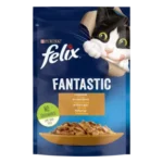 FELIX® FANTASTIC. З індичкою. Шматочки у желе. Консервований порційний повнораціонний корм для дорослих котів.