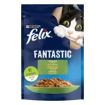FELIX® FANTASTIC. З кроликом. Шматочки у желе. Консервований порційний повнораціонний корм для дорослих котів.