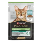 PRO PLAN®. Консервований порційний повнораціонний корм для дорослих стерилізованих котів, з океанічною рибою. Шматочки в желе.