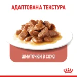 Вологий корм для дорослих котів ROYAL CANIN LIGHT WEIGHT CARE шматочки в соусі 85 г, від набору зайвої ваги - Зображення 2