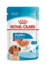 Вологий корм для цуценят середніх розмірів ROYAL CANIN MEDIUM PUPPY IN GRAVY 0.140 кг