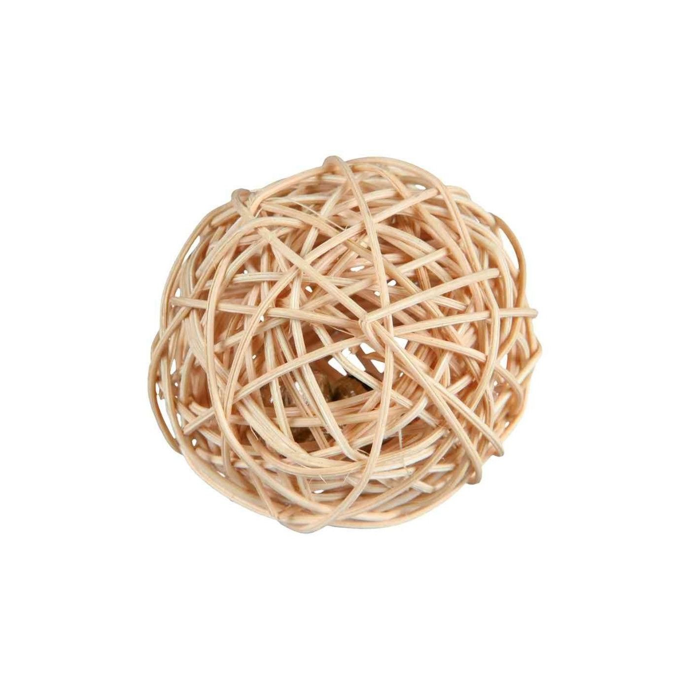 Array (1) Іграшка Trixie для гризунів м_яч з брязкальцем натуральні матеріали з лози 4 см - Зображення 1
