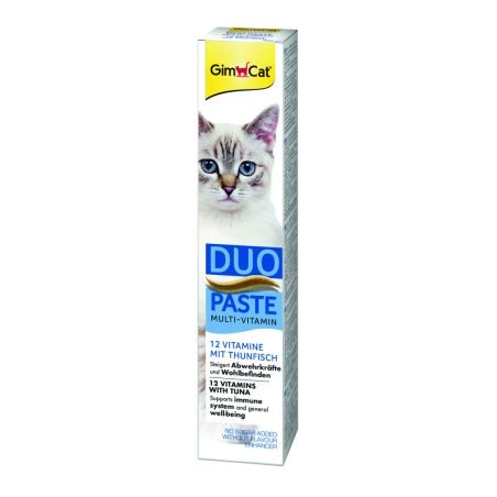 Array - 2026-01-03T170820.152 Паста GimCat DUO PASTE Multi-vitamin 12 vitamins with tuna для котів усіх порід 12 вітамінів та тунець 50г - Зображення 1