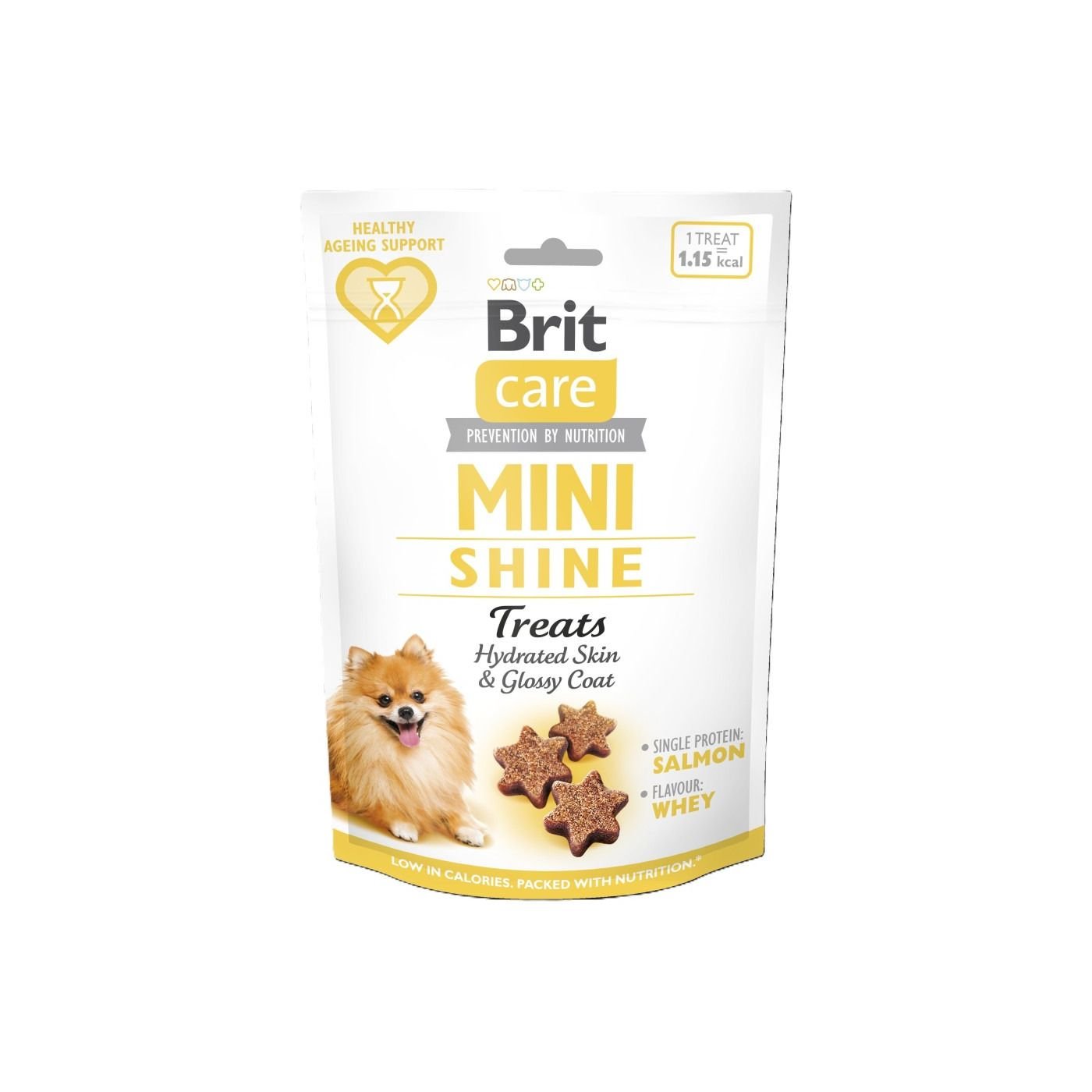 Array - 2026-01-04T141156.741 Ласощі Brit Care Mini Treats Shine д/собак малих порід д/блискучої шерсті лосось 50 г - Зображення 1