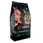 Корм сухий Savory Adult Cat Gourmand Fresh Turkey and Duck для котів-гурманів зі свіжою індичкою та качкою