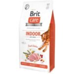 Корм сухий Brit Care Cat Grain Free Indoor Anti-stress для дорослих домашніх котів гіпоалергенний з куркою