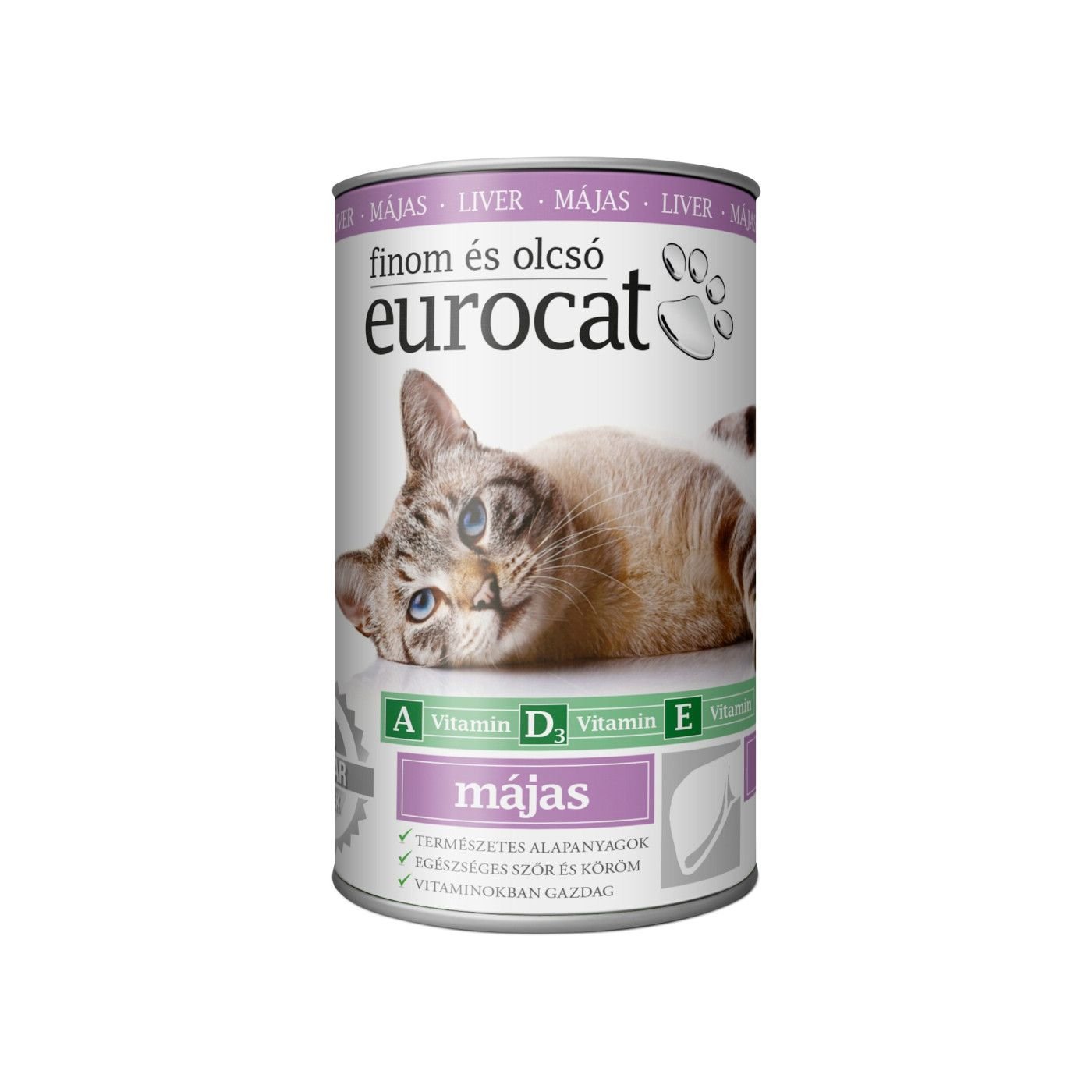 Array - 2026-01-07T124011.066 Корм вологий EuroCat Liver для котів шматочки в желе з печінкою 415 г - Зображення 1