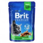 Корм вологий Brit Premium Cat Sterilised Chicken Slices pouch для стерилізованих котів з куркою 100 г