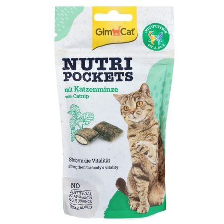 Array - 2026-01-07T163944.702 Вітамінні ласощі GimCat Nutri Pockets для котів для підвищення іммунітету з котячою м_ятою та мультивітаміном 60 г - Зображення 1