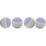 Іграшка Trixie для котів М_ячики веселкові спінена гума 4 см 4 шт