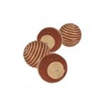 Іграшка Trixie для котів М_ячик смугастий пластикова основа бавовна 4,5 см