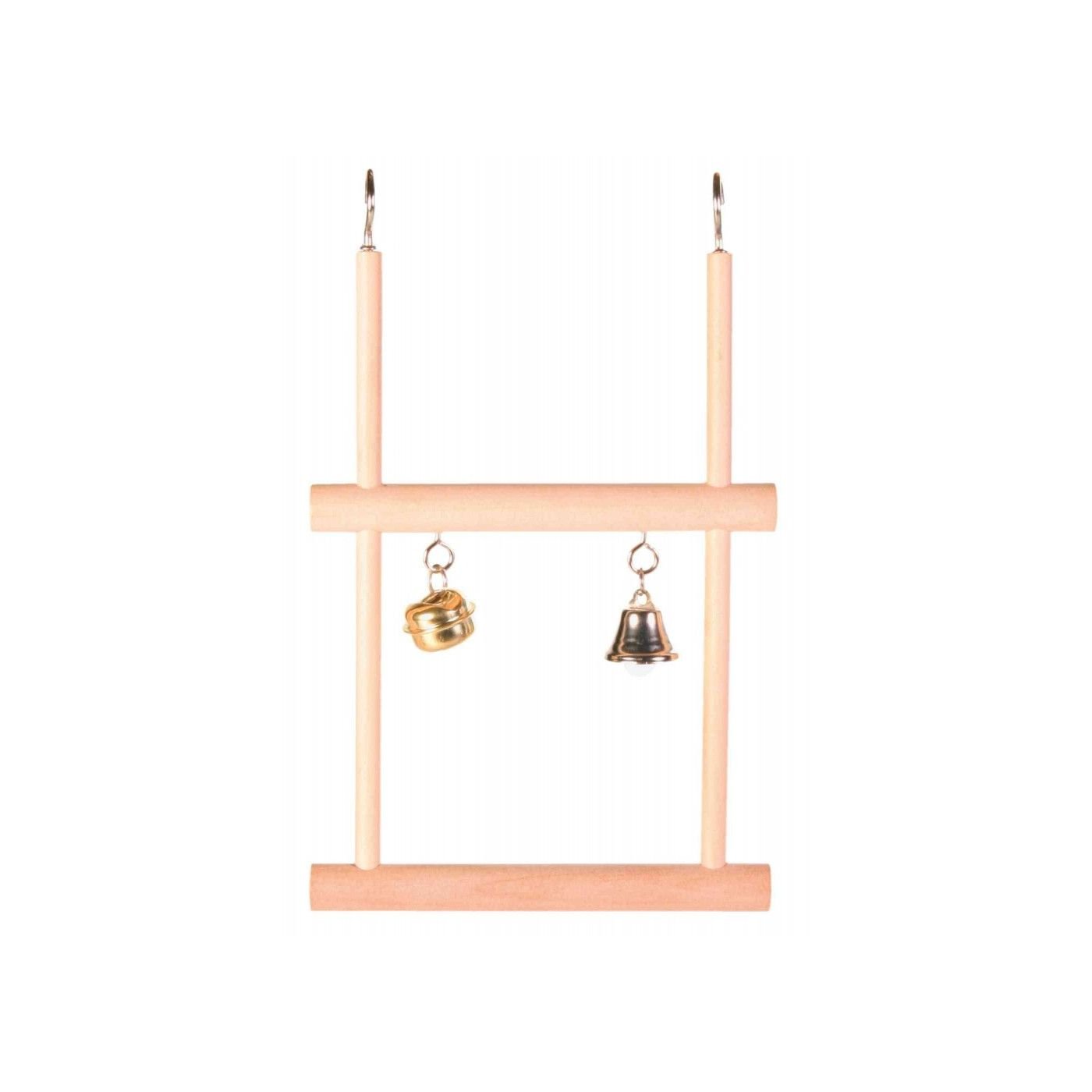 Array - 2026-01-09T150419.202 Іграшка Trixie для птахів Гойдалка подвійна з дзвіночками дерево 12х20 см - Зображення 1