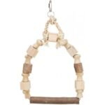 Іграшка Trixie для птахів Гойдалка-арка кольорова з мотузкою дерево 13х19 см