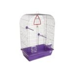 Клітка Природа Ауріка для дрібних декоративних птахів фіолетова 44x27x64 см