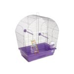 Клітка Природа Ліна для дрібних декоративних птахів хром/фіолетовая 44x27x54 см