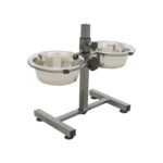 Миска Trixie для собак подвійна на регульованій підставці металева 2x750 мл/17 см h-27 см