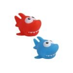 Іграшка Eastland для собак Дельфін із пискавкою вініловий блакитний/червоний 13х10х7 см