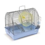 Клітка Природа Фаворит для джунгарських хом’яків і мишей з колесом хром/блакитна 30x20x24 см