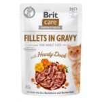 Корм вологий Brit Care Fillets in Gravy Hearty Duck д/котів філе в соусі з качкою 85 г