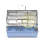 Клітка Природа Фаворит для джунгарських хом’яків і мишей з колесом хром/блакитна 30x20x24 см - Зображення 2