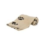 Плед Trixie для собак Beany з лапками бежевий фліс 100х70 см