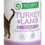 Nature's Protection Adult cats Sensitive digestion Turkey & Lamb Вологий корм для кoтів з чутливим травленням з індичкою і ягням, 400 г