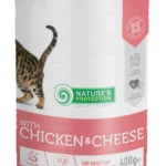 Nature's Protection Adult cats Сhicken & Сheese Вологий корм для котів з куркою і сиром, 400 г