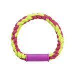 Іграшка Trixie для собак Кільце плетене з пластиковою ручкою текстиль 30 см