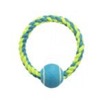 Іграшка Trixie для собак Кільце плетене з тенісним м_ячем текстиль 6х18 см