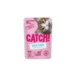 Корм вологий Catch! для дороcлих котів з білою рибою та овочами в соусі 85 г
