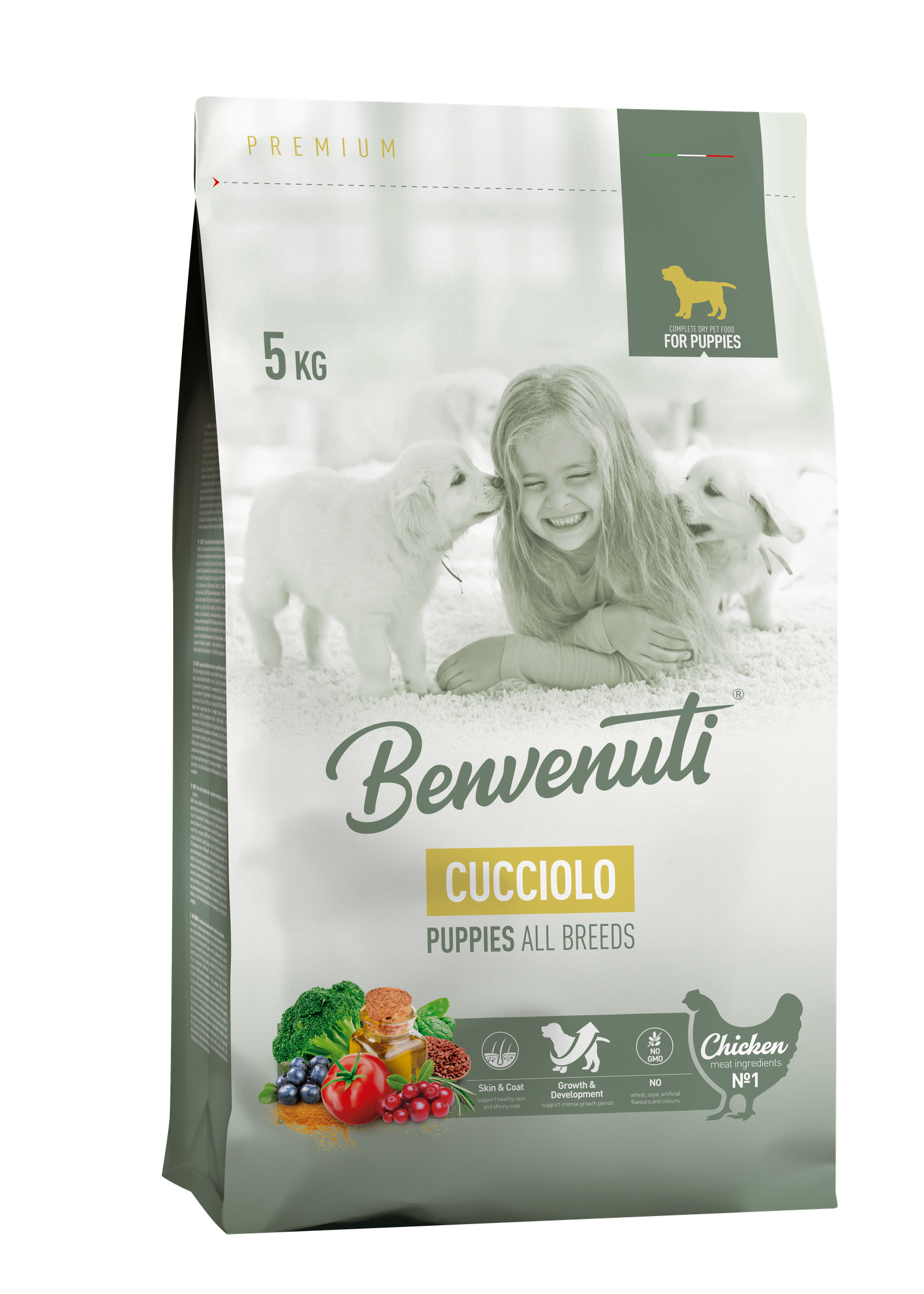 27418-benvenuti-cucciolo-5kg Сухий корм для собаки BENVENUTI CUCCIOLO 5КГ для цуценят - Зображення 1