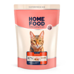 Повнораціонний сухий корм Home Food для котів CAT ADULT Для активних Курочка та креветка 1,6 кг