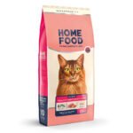 Повнораціонний сухий корм Home Food для котів CAT ADULT Здорова шкіра та блиск шерсті Індичка та лосось 10 кг