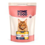 Повнораціонний сухий корм Home Food для котів CAT ADULT Для великих порід Телятина з лососем та в'яленими томатами 1,6 кг