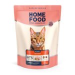 Повнораціонний сухий корм Home Food для котів CAT ADULT Для активних Курочка та креветка 0,4 кг