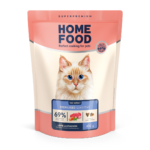 Повнораціонний сухий корм Home Food для котів CAT ADULT З чутливим травленням Ягнятина та лосось 0,4 кг